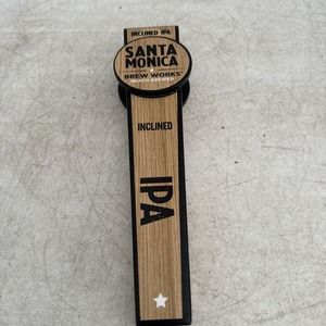 Santa Monica Brew Works Inclined Beer Tap Handle Pre-Owned IPA California